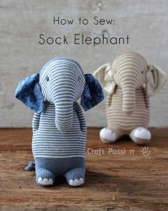 How To Sew A Sock Elephant - Home Garden DIY