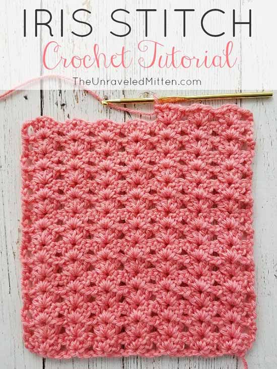 Iris Stitch Crochet Tutorial - Home Garden DIY