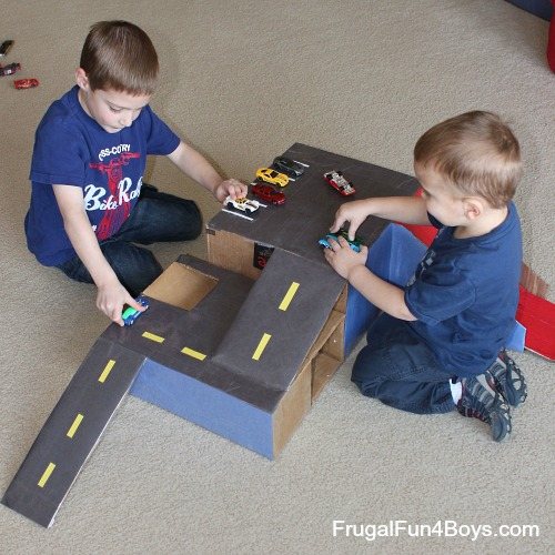 cardboard hot wheels garage