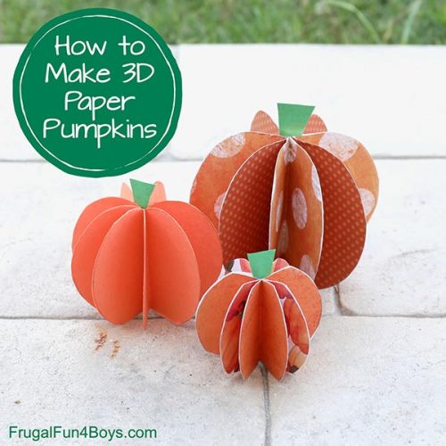 How to Make 3D Paper Pumpkins - Home Garden DIY