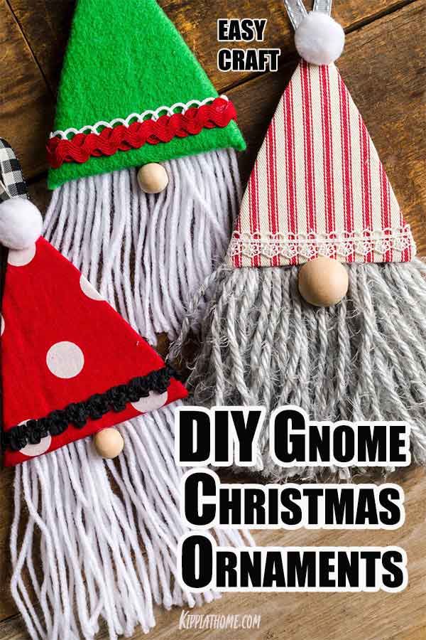 How To Easily Make Christmas Gnome Ornaments - Home Garden DIY
