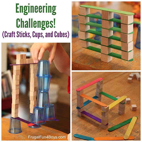 Engineering Challenges for Kids (Cups, Craft Sticks, and Cubes!) - Home ...