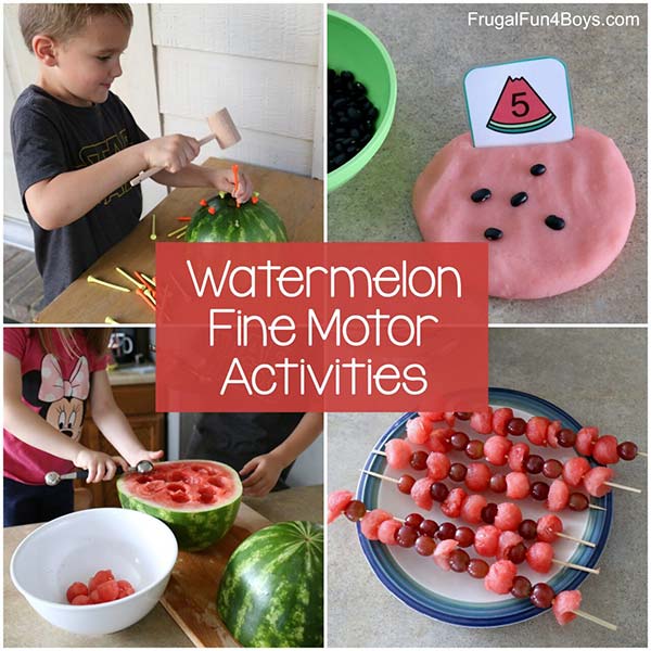 Watermelon Fine Motor Activities - Home Garden DIY